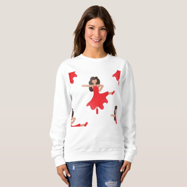 Dancer emoji women Sweatshirt (Vorne ganz)