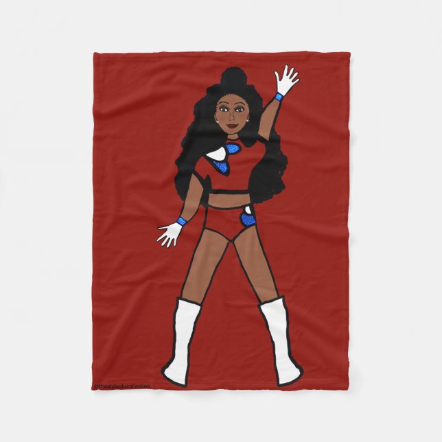 Dancer Fleece Blanket Berry & Blue 2 (Vorderseite)