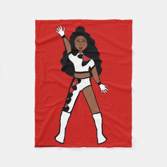 Dancer Fleece Blanket Red & Black 2 (Vorderseite)