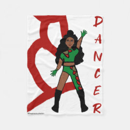 Dancer Fleece Blanket Red & Green