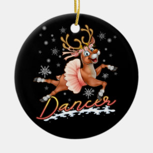 Dancer Frohe Weihnachtsfeier Rentier Deer Xmas Keramik Ornament