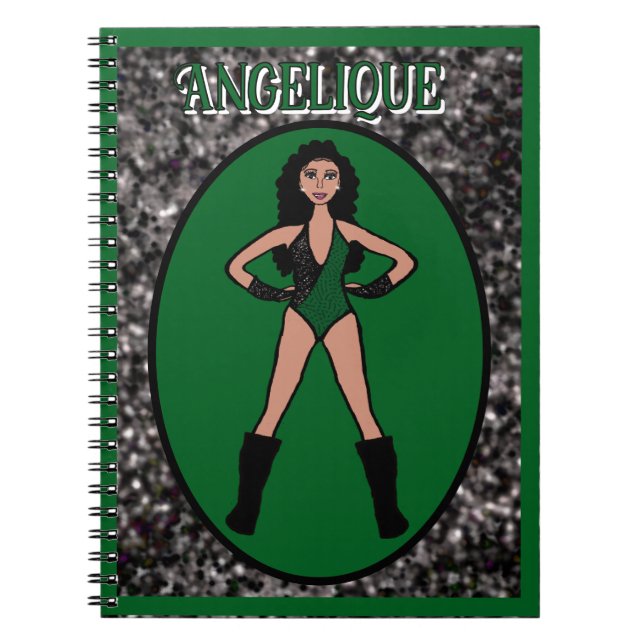 Dancer Green Black Notebook #2 Notizblock (Vorderseite)