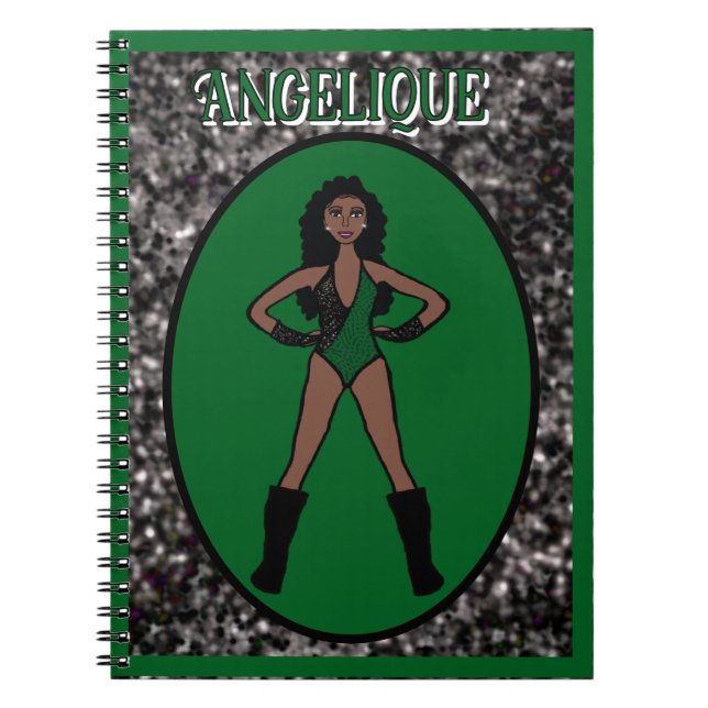 Dancer Green Black Notebook # Notizblock (Vorderseite)