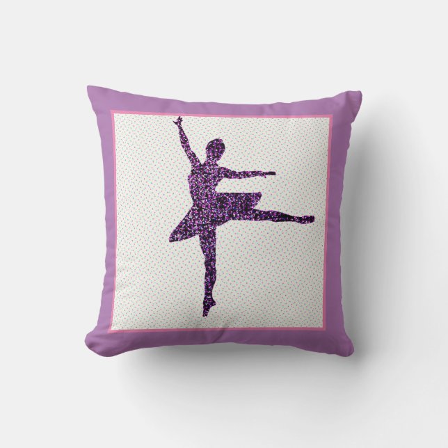 Dancer Imitats Sparkle Tiny Dot Throw Kissen (Vorderseite)