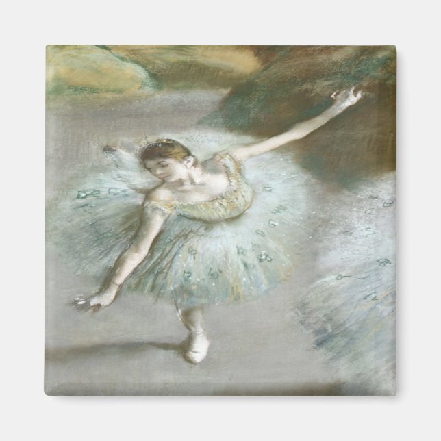 Dancer in Green von Edgar Degas Magnet (Vorne)
