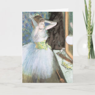 Dancer in ihrem Dressing Room von Edgar Degas Karte