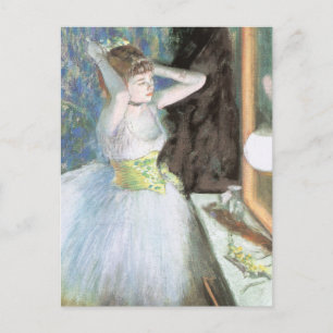 Dancer in ihrem Dressing Room von Edgar Degas Postkarte