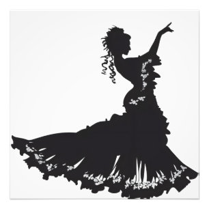 Dancer Lady Silhouette Fotodruck