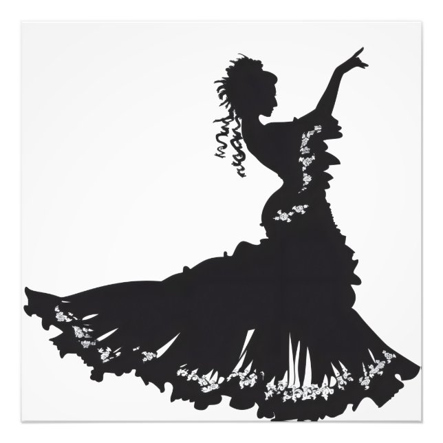 Dancer Lady Silhouette Fotodruck (Vorne)