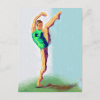 Dancer Leg Raised Art Postkarte