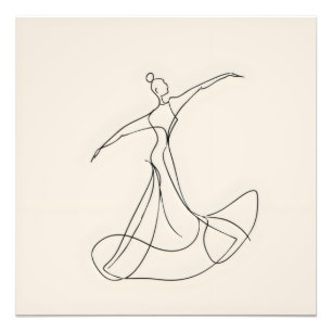 Dancer Line Art Fotodruck