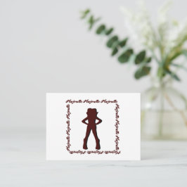 Dancer Majorette Notecard B ( White Burgundy ) Mitteilungskarte