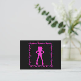 Dancer Majorette Notecard C ( Fuchsia Black ) Mitteilungskarte