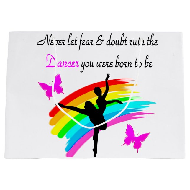 DANCER QUOTE GROßE GESCHENKTÜTE (Vorderseite)