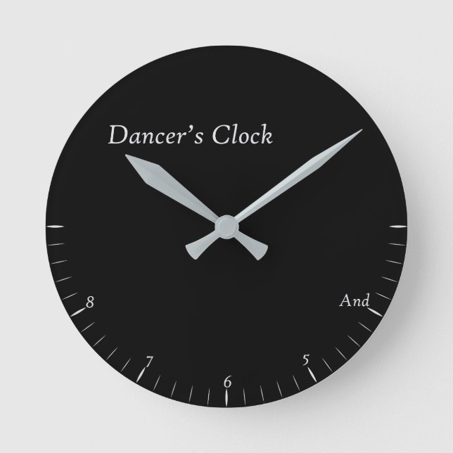 Dancer’s Clock Runde Wanduhr (Vorderseite)