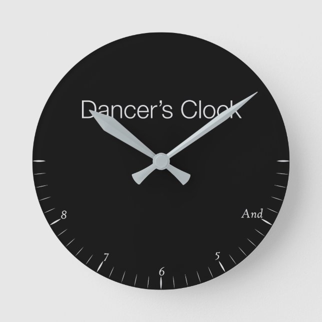 Dancer’s Clock Runde Wanduhr (Vorderseite)