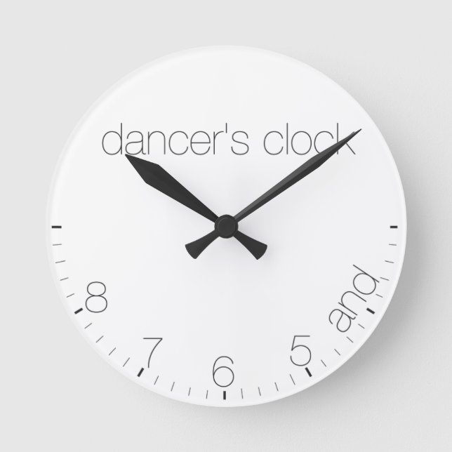 Dancer’s Clock Runde Wanduhr (Vorderseite)