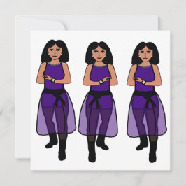 Dancer Sheer Lila B Feiertagskarte