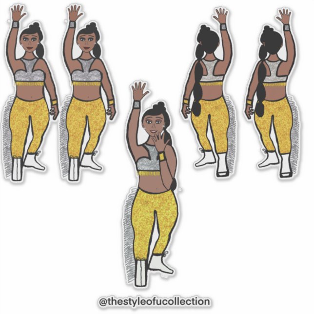 Dancer Silver Gold #1 Aufkleber (Vorderseite)