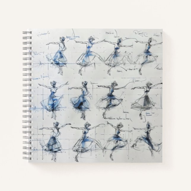 Dancer Steps Scribble Notizbuch (Vorderseite)