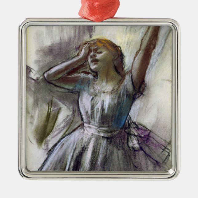Dancer Stretching von Degas Ornament Aus Metall (Vorne)