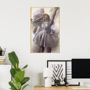 Dancer Stretching von Edgar Degas, Vintages Ballet Poster