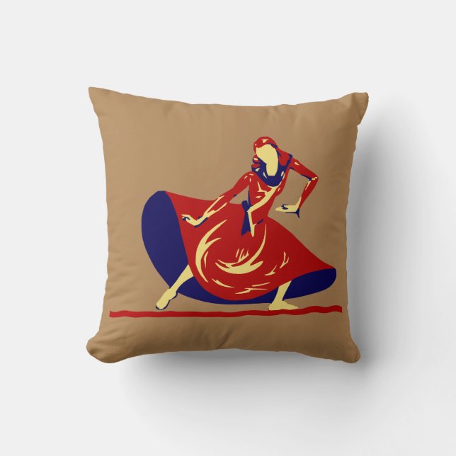 Dancer Throw Kissen (Vorderseite)