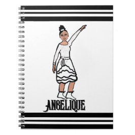 Dancer White Ruffle Fringe Notebook #2 Notizblock