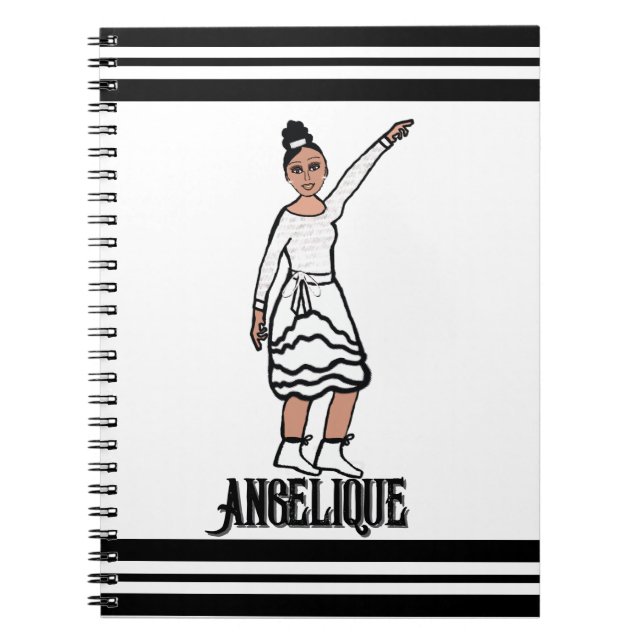 Dancer White Ruffle Fringe Notebook #2 Notizblock (Vorderseite)