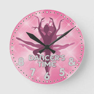 Dancer's Time Personalized Wall Clock Runde Wanduhr