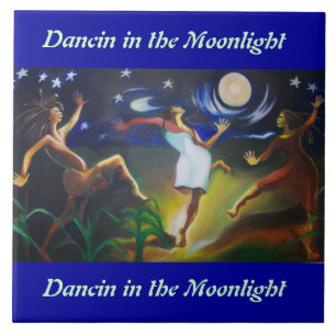 Dancin in der Mondschein-Wand-Fliese Fliese