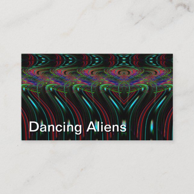 Dancing Aliens (you may change the words) Visitenkarte (Vorderseite)