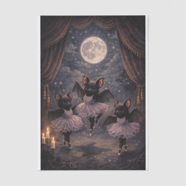 Dancing Ballerina Bats  Seidenpapier (Vorderseite)