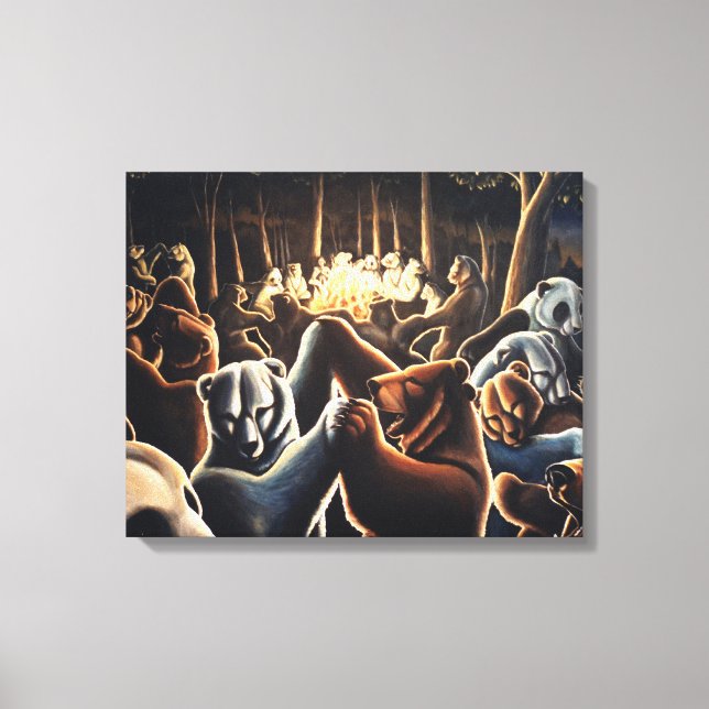 Dancing Bears Art Prints Bear Art Poster Leinwanddruck (Vorderseite)