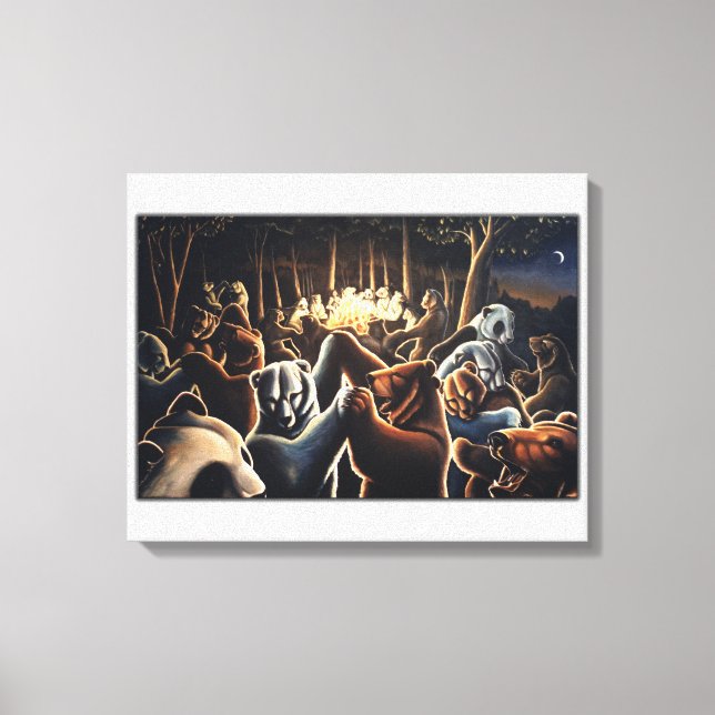 Dancing Bears Art Prints Bear Art Poster Leinwanddruck (Vorderseite)