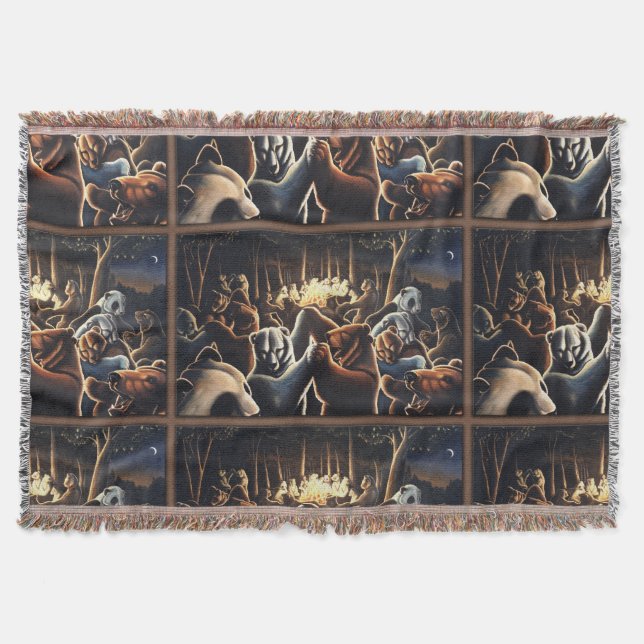 Dancing Bears Blanket Party Tiere Kehle Blanket Decke (Vorderseite)