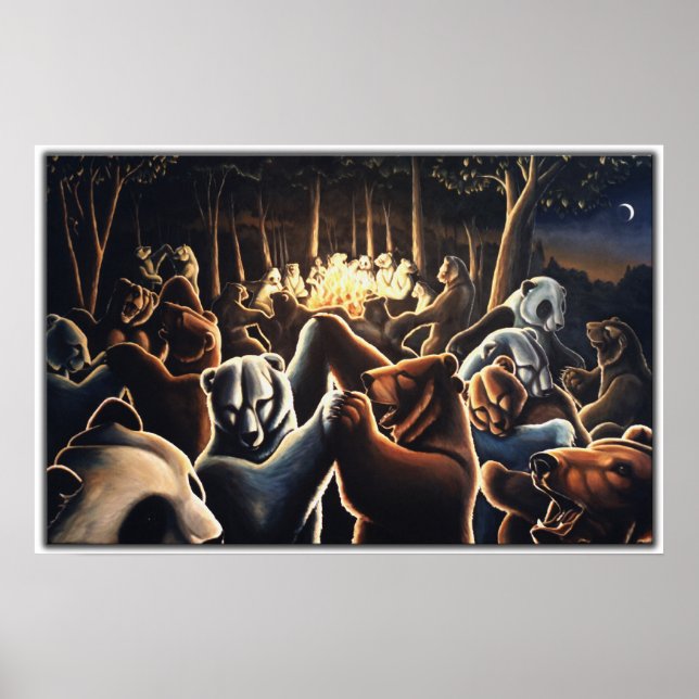 Dancing Bears Malerei Prints Bären Kunst Plakate (Vorne)