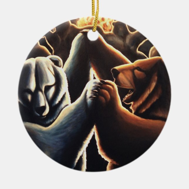 Dancing Bears Ornament Multikulturelle Liebe (Vorne)