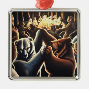 Dancing Bears Ornament Multikulturelle Liebe Aus Metall