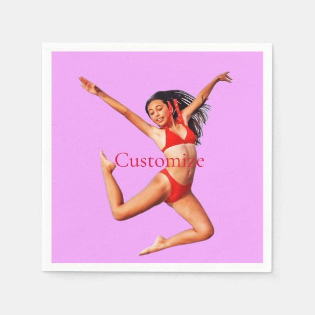 Dancing Bikini Model Thunder_Cove Serviette (Vorderseite)