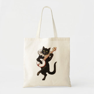 Dancing Black Cat Tragetasche