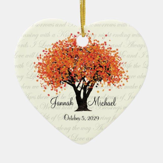 Dancing Blooms Wedding Foto Keramik Ornament (Vorne)