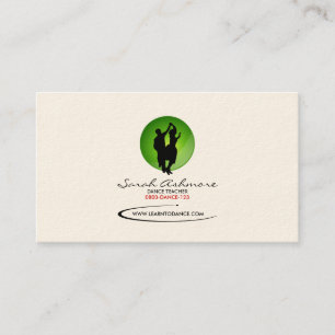 Dancing Business Card (grüner Hintergrund) Visitenkarte