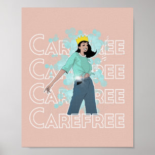 Dancing Carefree Girl Poster