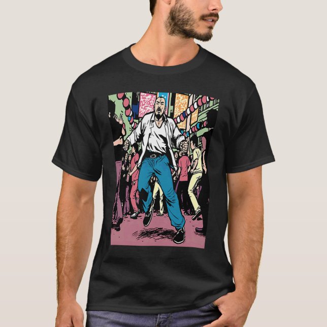 Dancing Champion Dad Retro Pop Dancer Dad T-Shirt (Vorderseite)