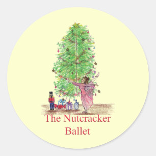 Dancing Clara Nutcracker T-Shirts & Geschenke Runder Aufkleber