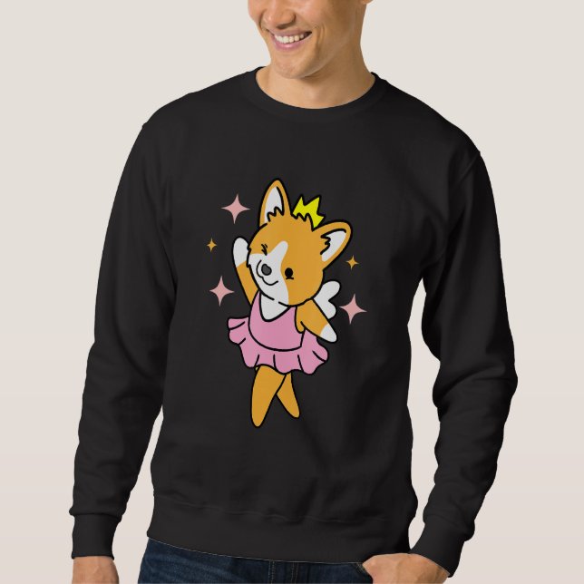 Dancing Corgi Ballerina Sweatshirt (Vorderseite)