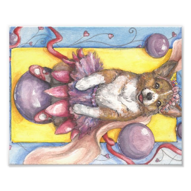 Dancing Corgi Fotodruck (Vorne)