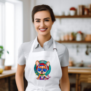 Dancing Corgi Kawaii Niedlich Lange Schürze