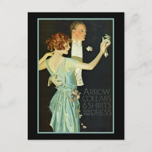 Dancing Couple Arrow Shirt Ad Postkarte